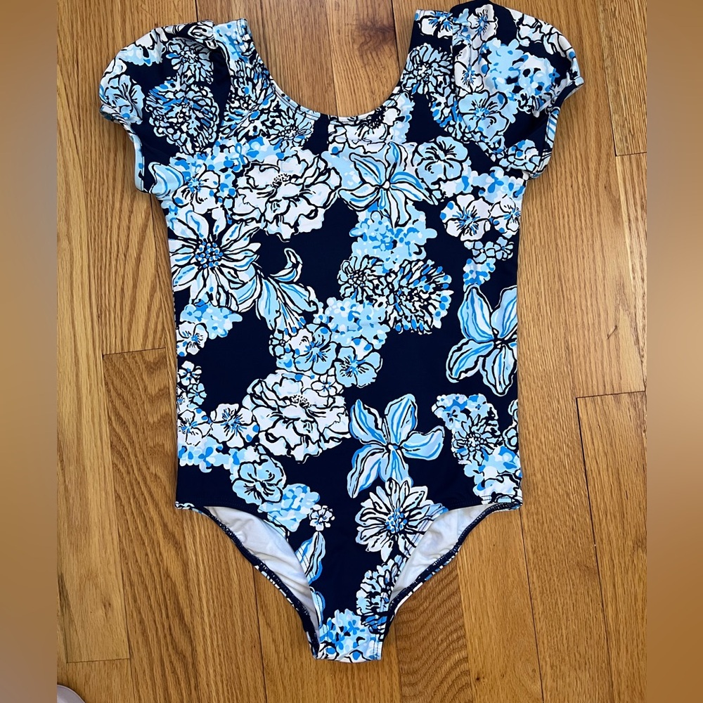 Lilly Pulitzer Navy, White & Blue Floral One-Piece